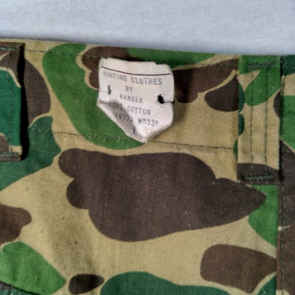 Vintage Ranger Hunting Outfit Duck Camo Pants And Shirt Men L Camouflage Hunt - Picture 7 of 16